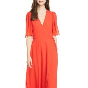 A "True Wrap" Suri Flutter Sleeve Dress